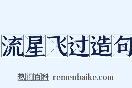 流星飞过造句是什么意思的图片
